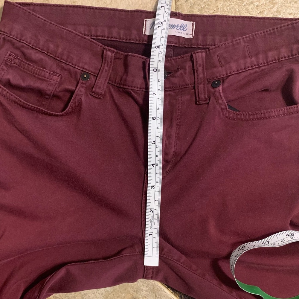 Madewell Skinny Skinny Burgundy Jeans Size 28 - Picture 8 of 14